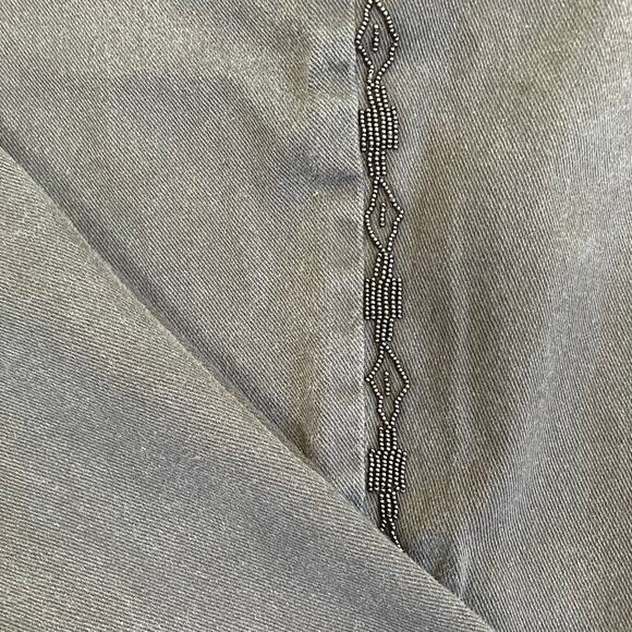 Lauren Ralph Lauren Sz 14 Aztec Beaded Black Pants Jeans Cotton Bootcut Relaxed - Picture 16 of 16